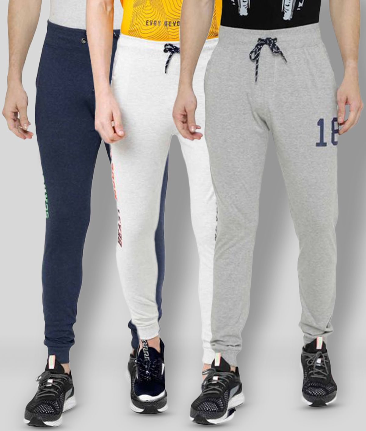     			Ardeur - Multicolor Cotton Blend Men's Joggers ( Pack of 3 )