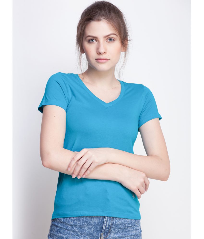     			Dollar Missy Cotton Blue T-Shirts - Single