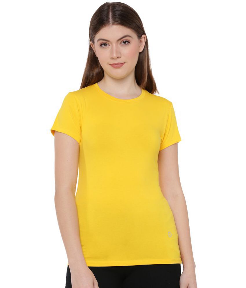 Dollar Missy Cotton Yellow T-Shirts - Single