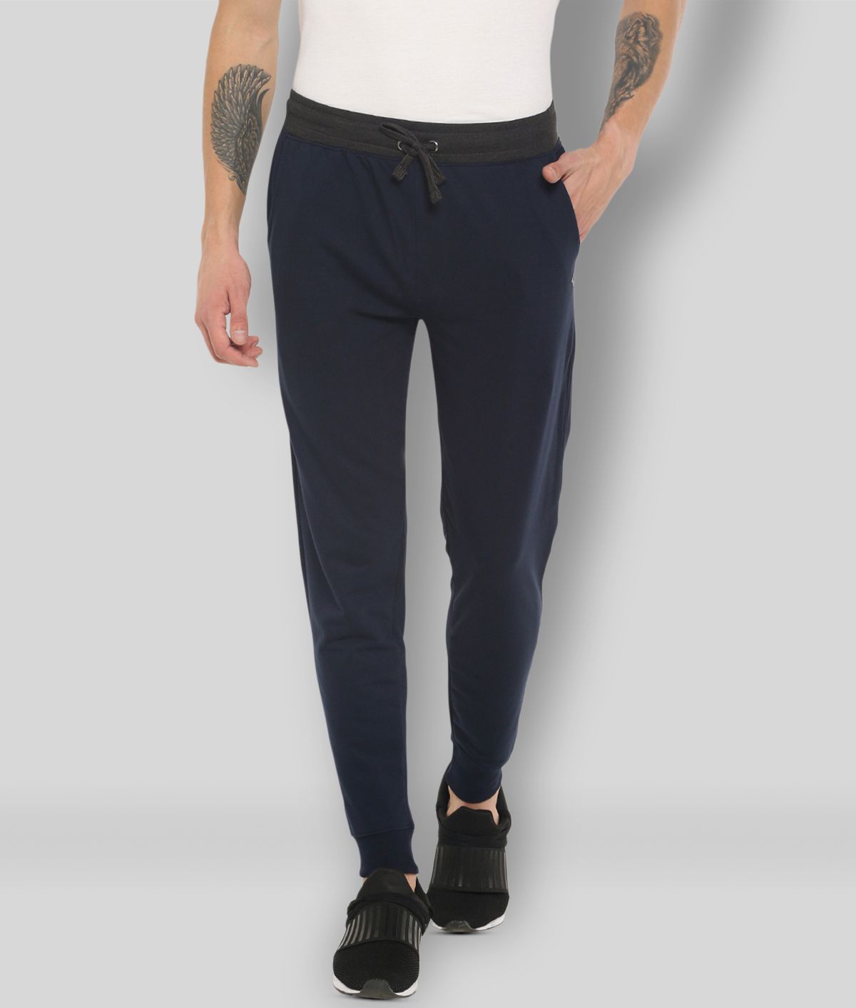     			Dollar - Navy Cotton Men's Joggers ( Pack of 1 )