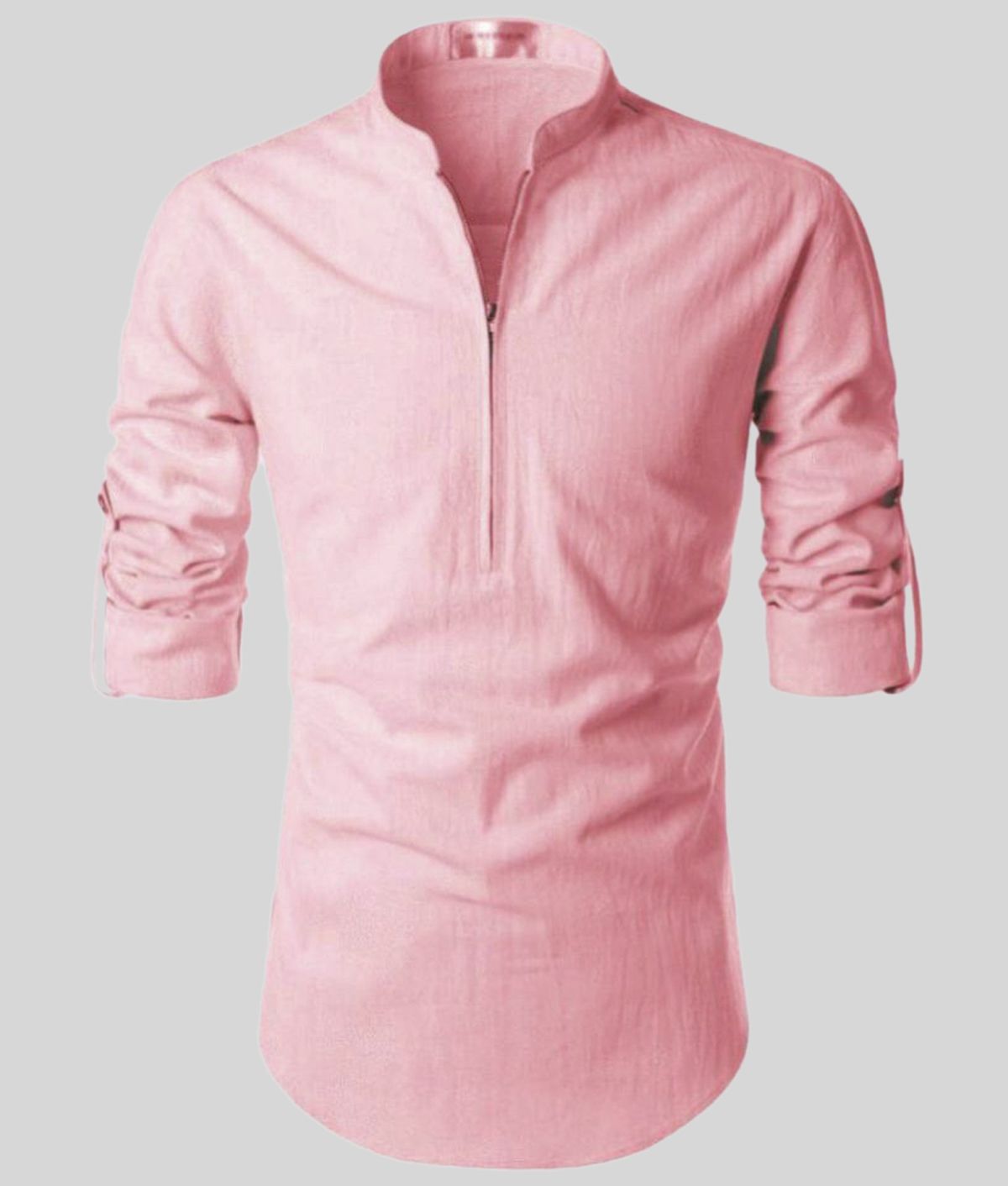     			Vida Loca - Pink Linen Slim Fit Men's Casual Shirt (Pack of 1)
