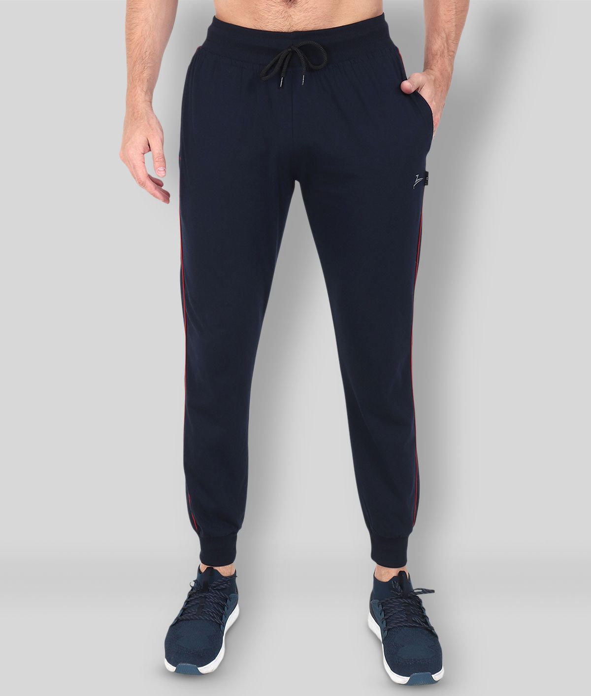     			Zeffit - Navy Blue Cotton Blend Men's Trackpants ( Pack of 1 )