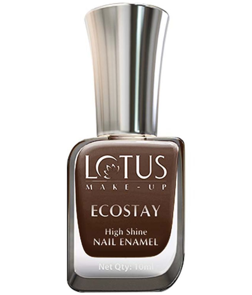     			Lotus Make, Up Ecostay Nail Enamel Mocha E80, Easy to Apply, Glossy Finish, 10ml