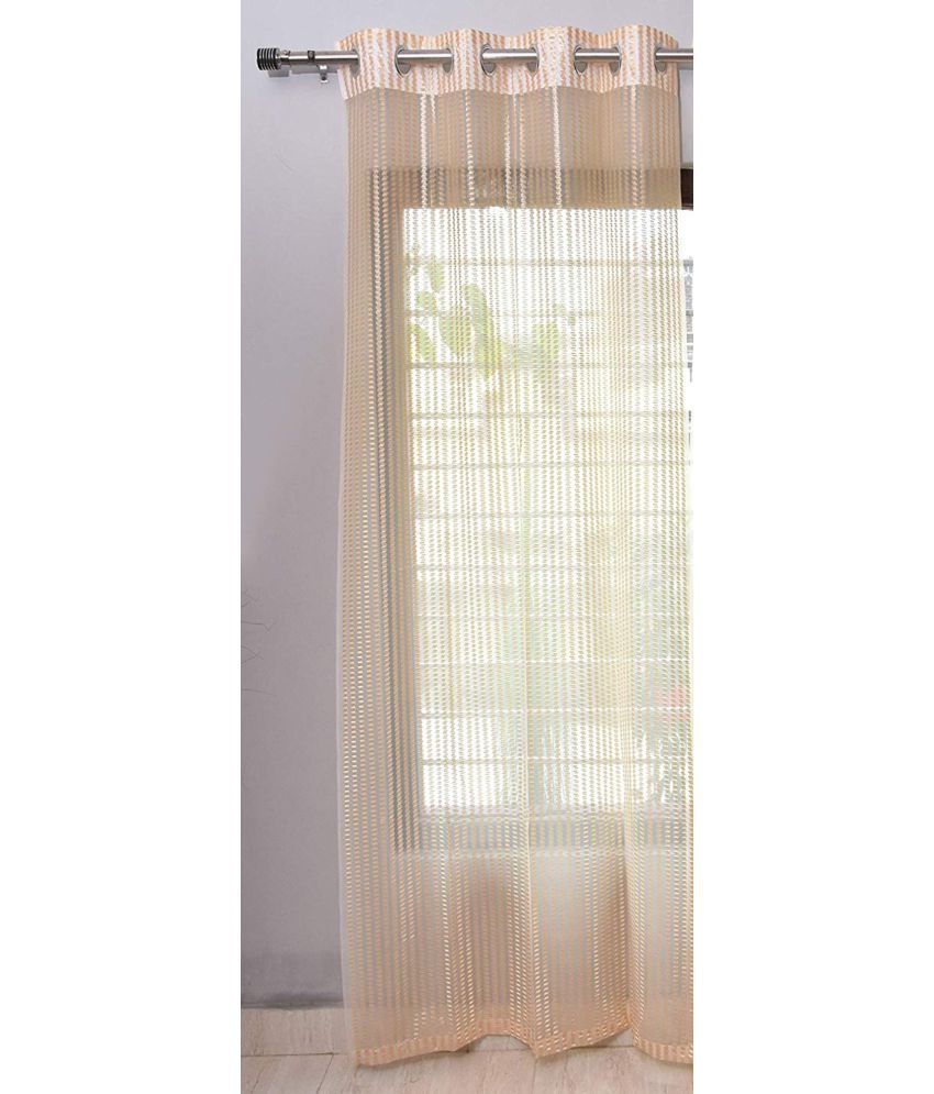     			Tanishka Fabs Others Semi-Transparent Eyelet Window Curtain 5 ft Single -Cream