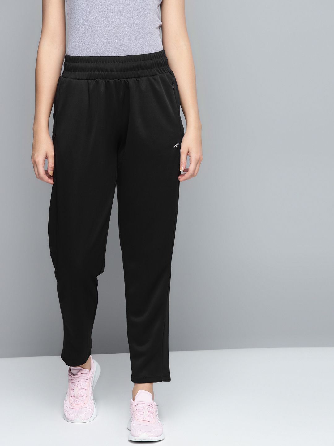     			Alcis Black Polyester Trackpants - Single