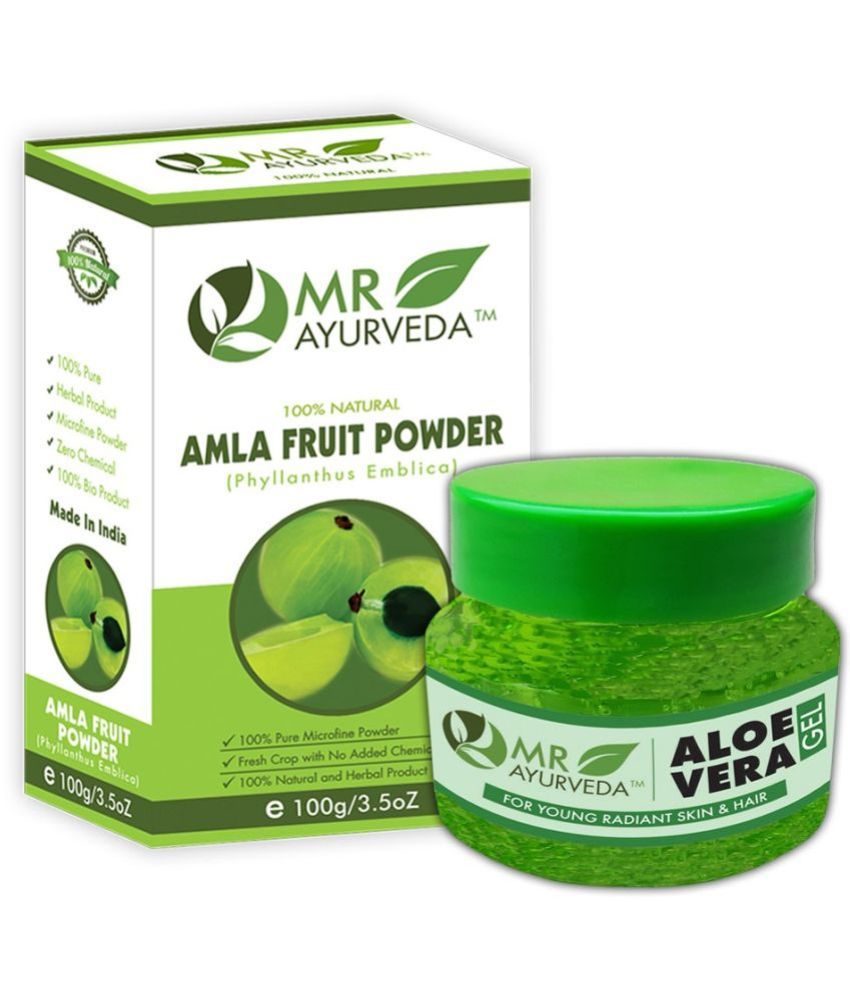     			MR Ayurveda Aloe Vera Gel & Amla Powder Hair Scalp Treatment 200 g Pack of 2