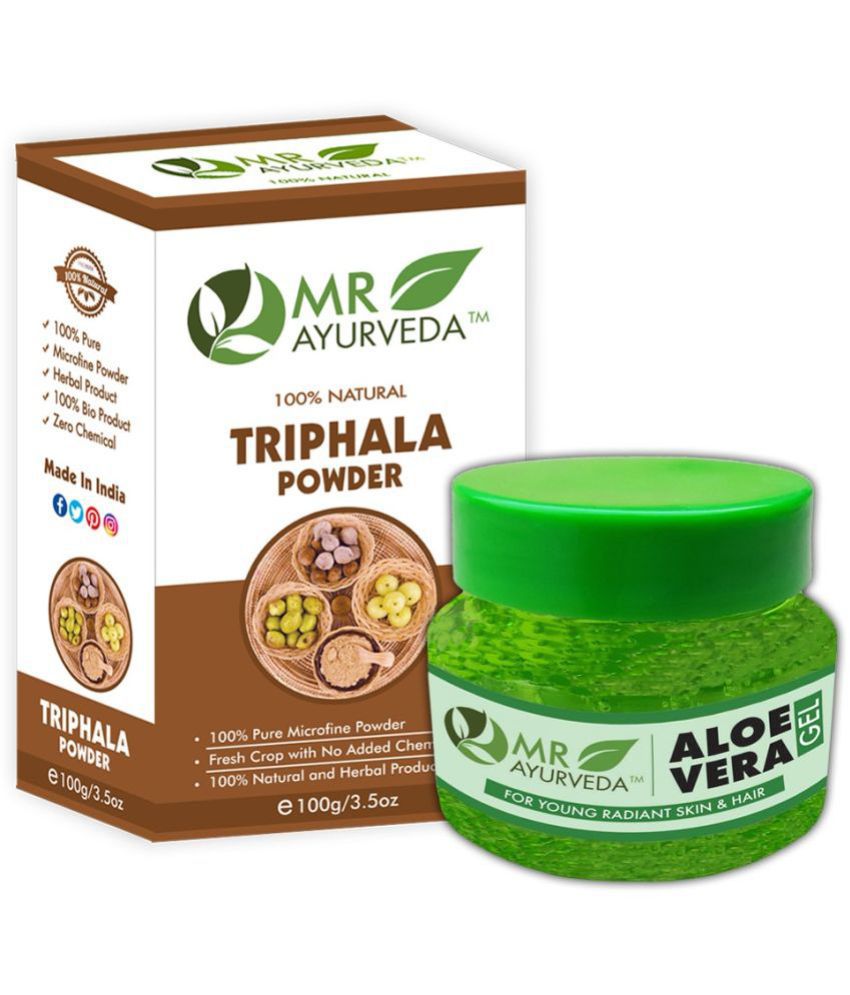     			MR Ayurveda Aloe Vera Gel & Triphala Powder Hair Scalp Treatment 200 g Pack of 2