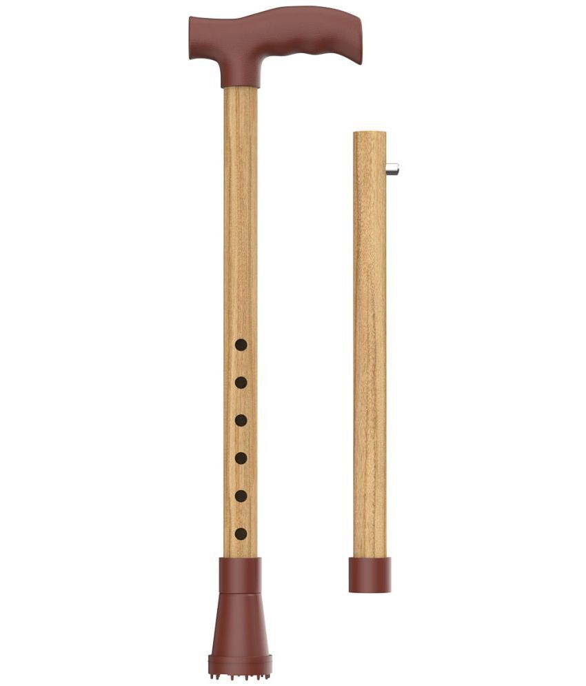     			Mcp MCP Wooden Coating Walking Stick Height Adjustable Walking Sticks