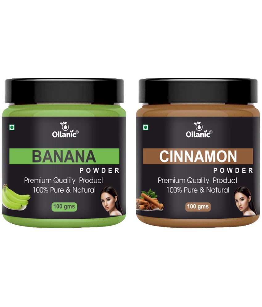     			Oilanic 100% Pure Banana Powder & Cinnamon Powder For Skincare Hair Mask 200 g Pack of 2