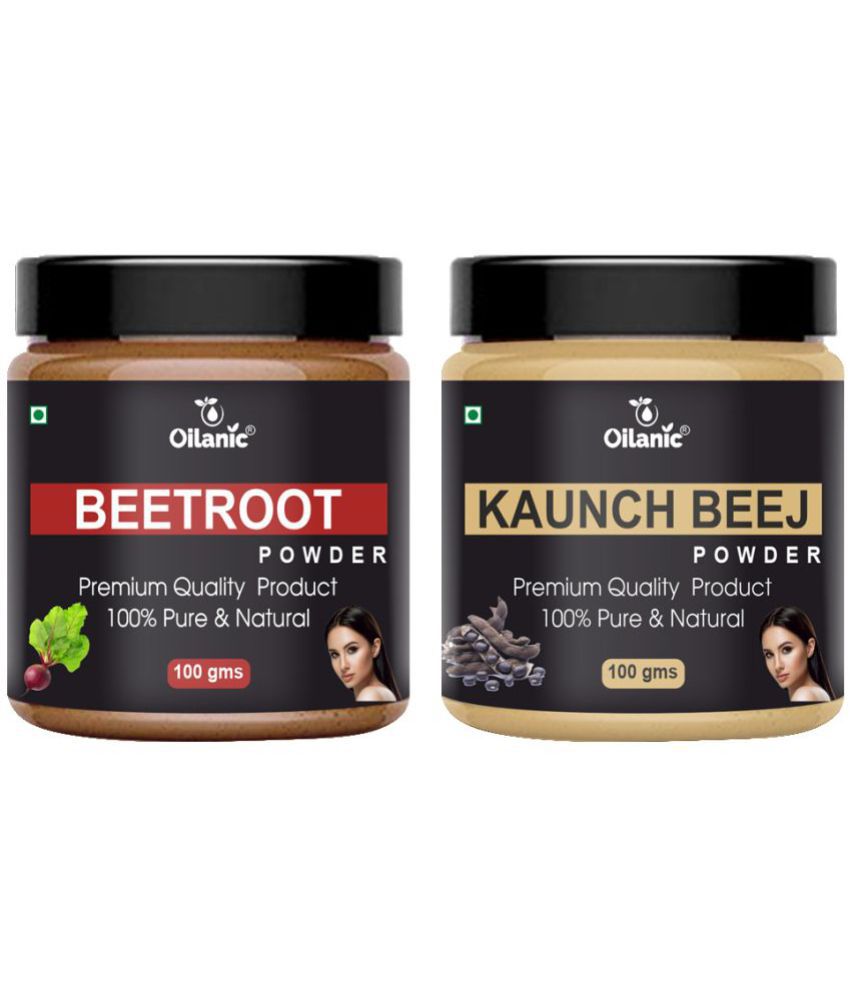     			Oilanic 100% Pure Beetroot Powder & Kaunch Beej Powder For Skin Hair Mask 200 g Pack of 2