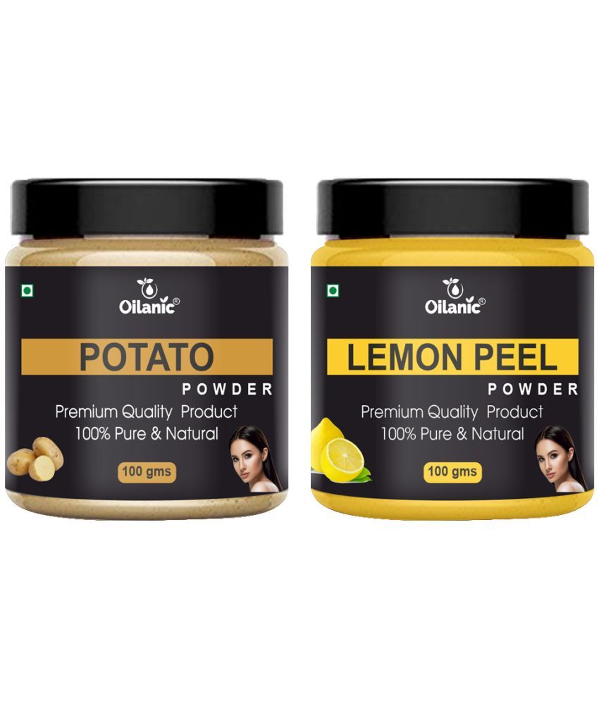     			Oilanic 100% Pure Potato Powder & Lemon Peel Powder For Skin Hair Mask 200 g Pack of 2