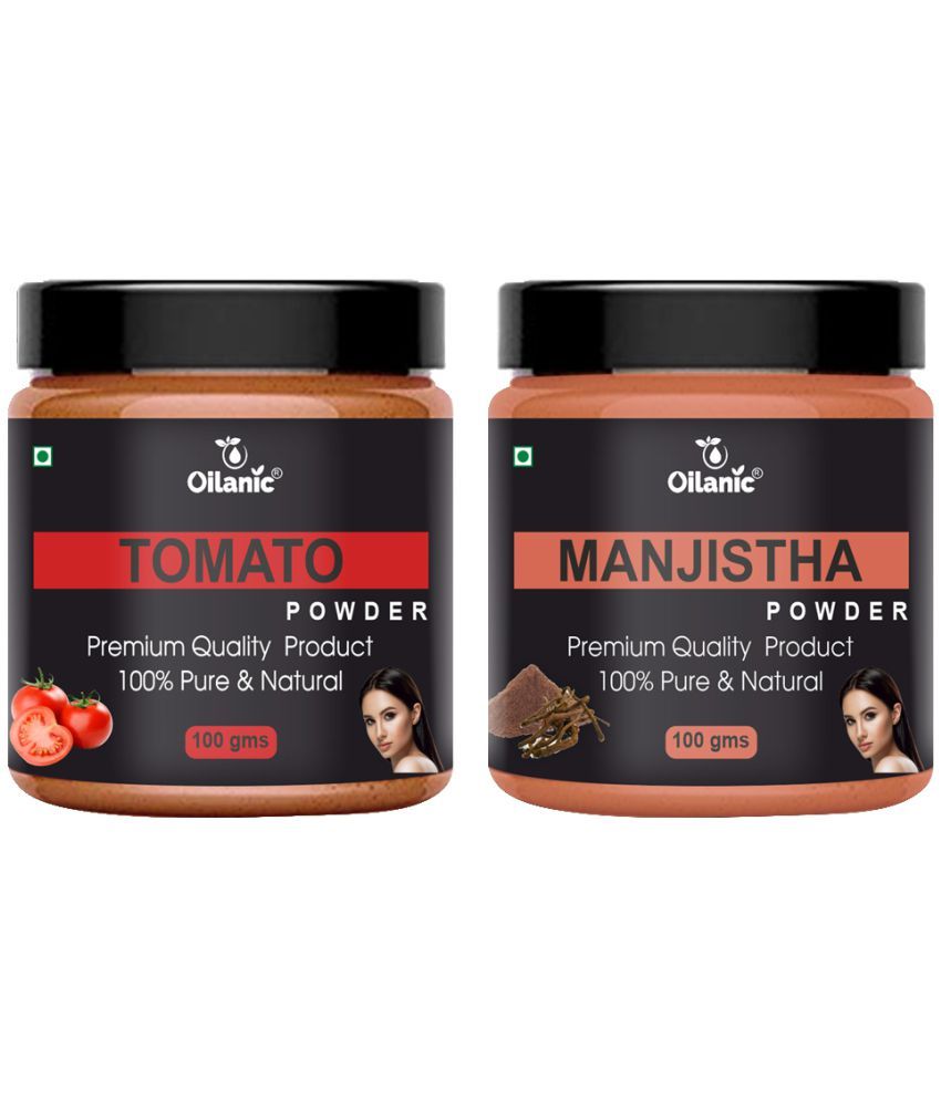     			Oilanic 100% Pure Tomato Powder & Manjistha Powder For Skin Hair Mask 200 g Pack of 2