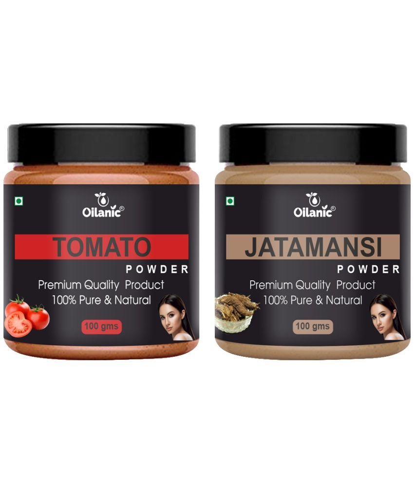     			Oilanic 100% Pure Tomato Powder & Jatamansi Powder For Skin Hair Mask 200 g Pack of 2