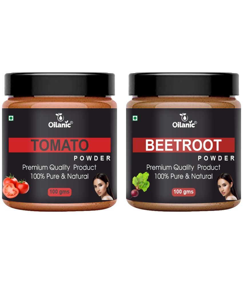     			Oilanic 100% Pure Tomato Powder & Beetroot Powder For Skin Hair Mask 200 g Pack of 2