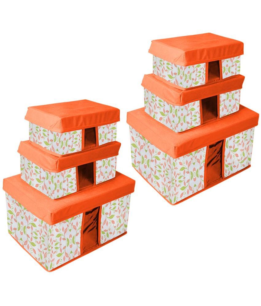     			PRETTY KRAFTS Storage Combo Pack of 6,Multi/Organizer/Storage Box/Toys Storage Box/Books Storage Box