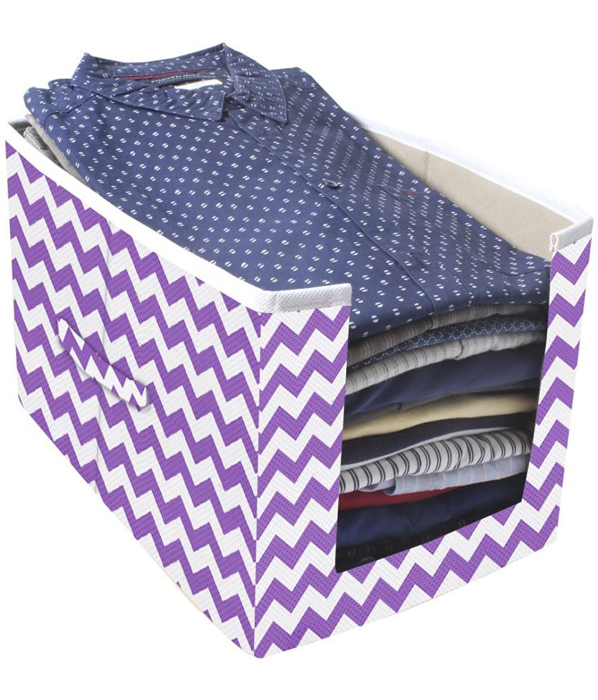     			PrettyKrafts Shirt Stacker Closet Organizer - Shirts and Clothing Organizer - (Single) - Wave Purple