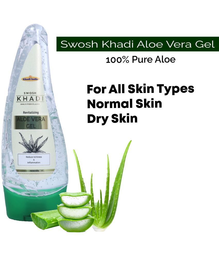 SWOSH Khadi Aloe Vera Gel 100 Pure Aloe Freshly From Cut Aloe Plant