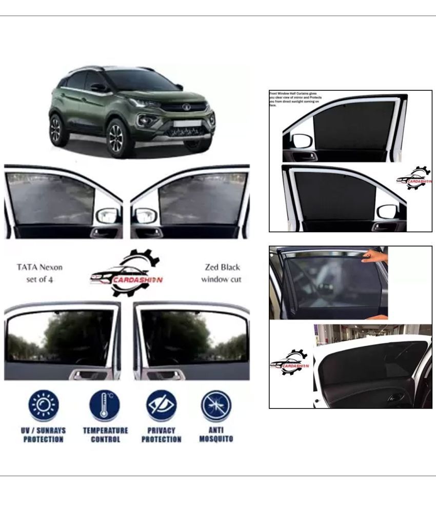 cardashion Side Window Sun Shade For Tata Nexon (Black) Buy cardashion Side Window Sun Shade