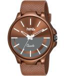 HMTe - Brown Leather Analog Men's Watch