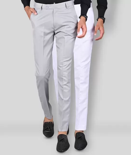 Buy online Black Solid Flat Front Formal Trouser from Bottom Wear for Men  by Mancrew for ₹579 at 57% off | 2024 Limeroad.com