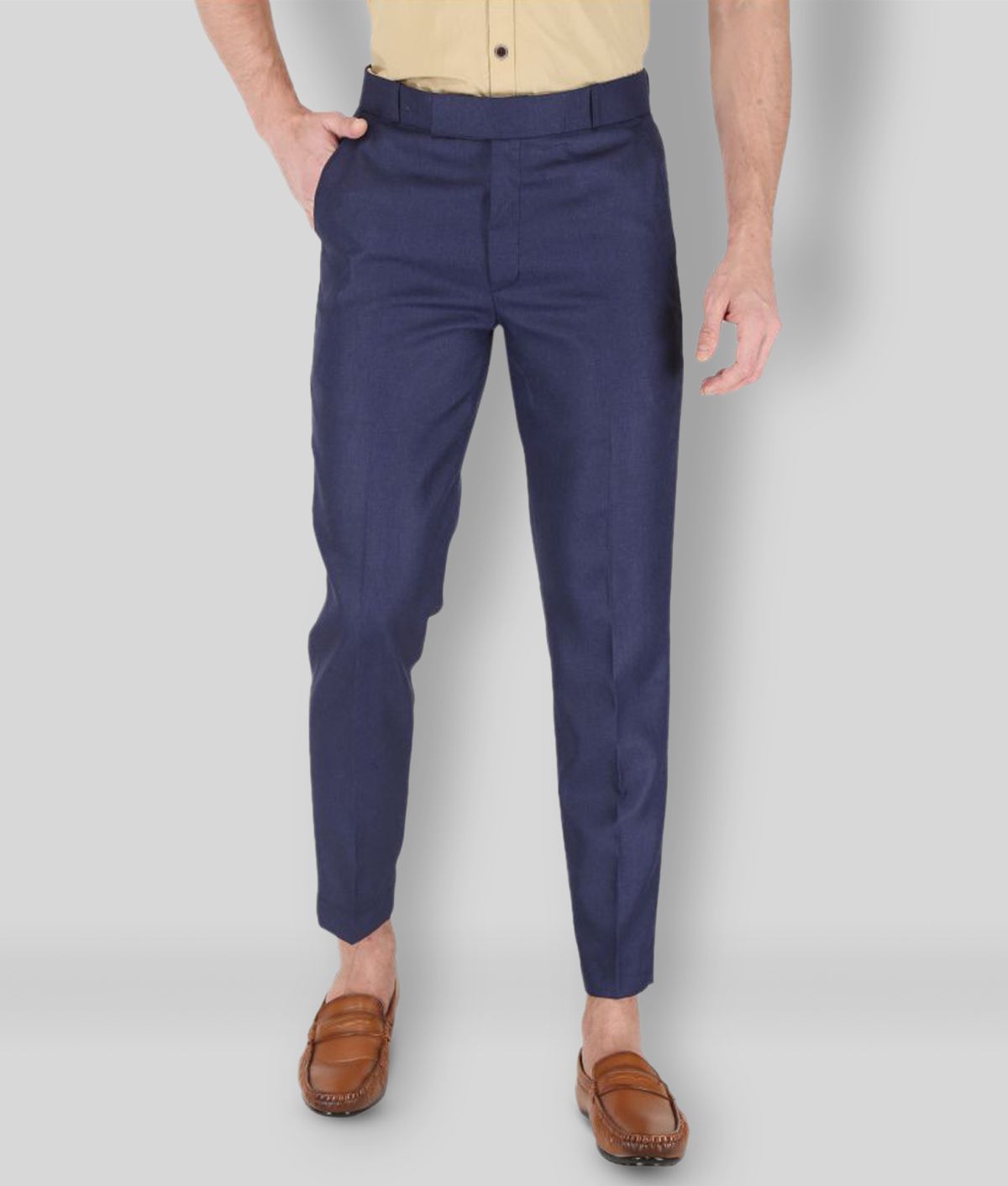 blue cotton chinos