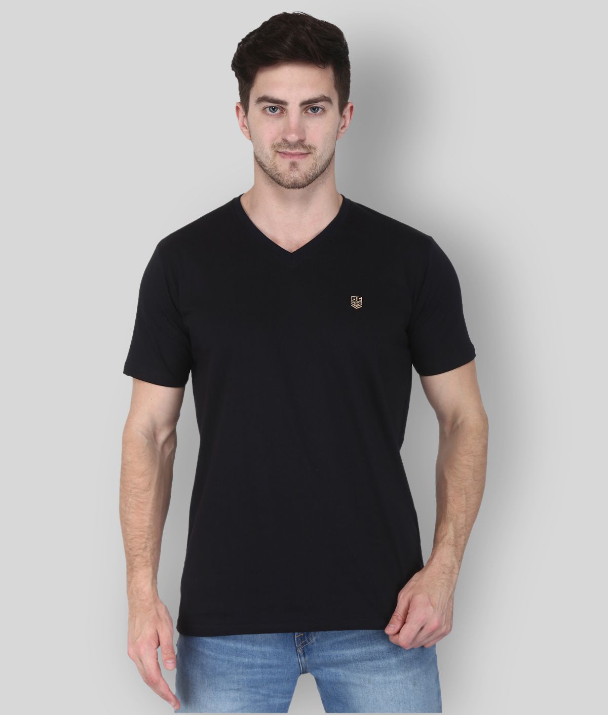MADTEE - Black Cotton Regular Fit Men's T-Shirt ( Pack of 1 )