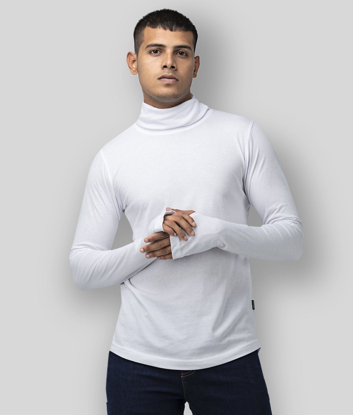     			Rigo - White Cotton Slim Fit Men's T-Shirt ( Pack of 1 )