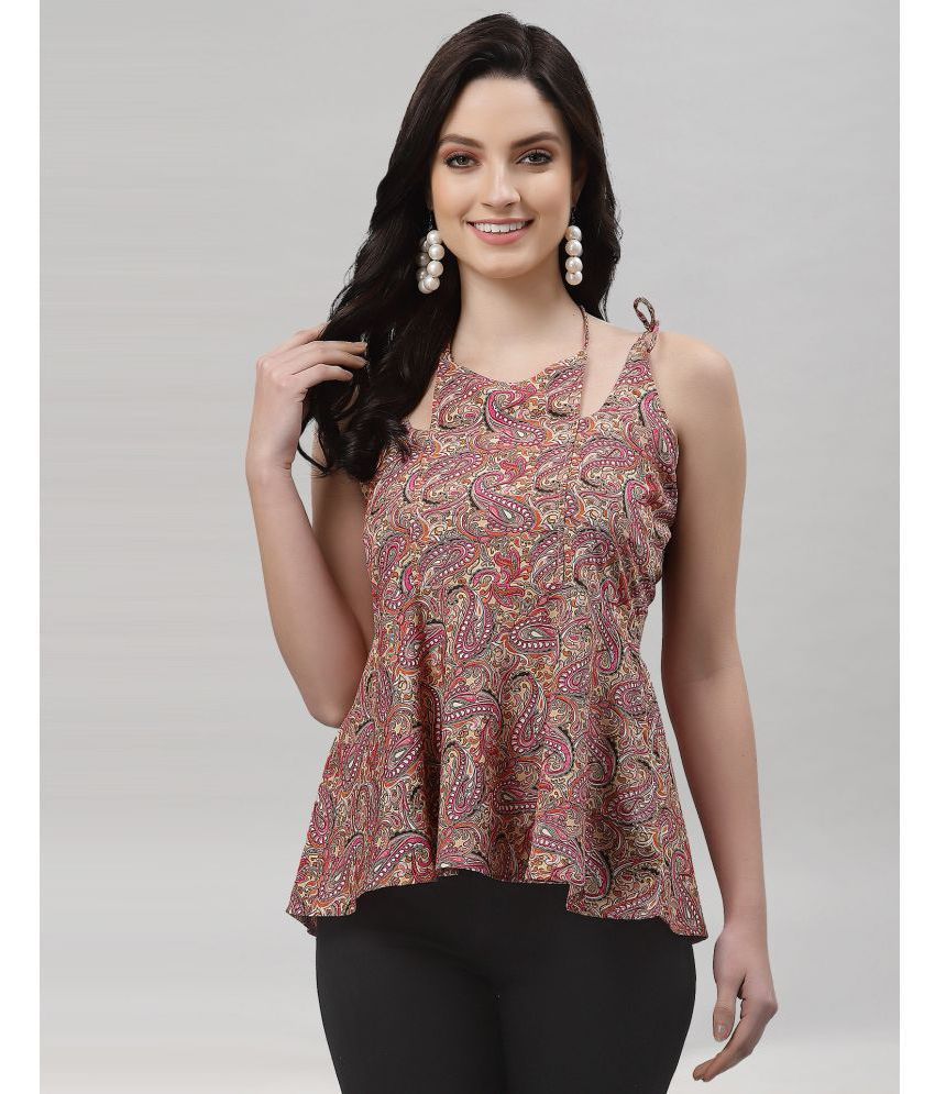     			Selvia - Crepe Multicolor Women's Peplum Top ( Pack of 1 )