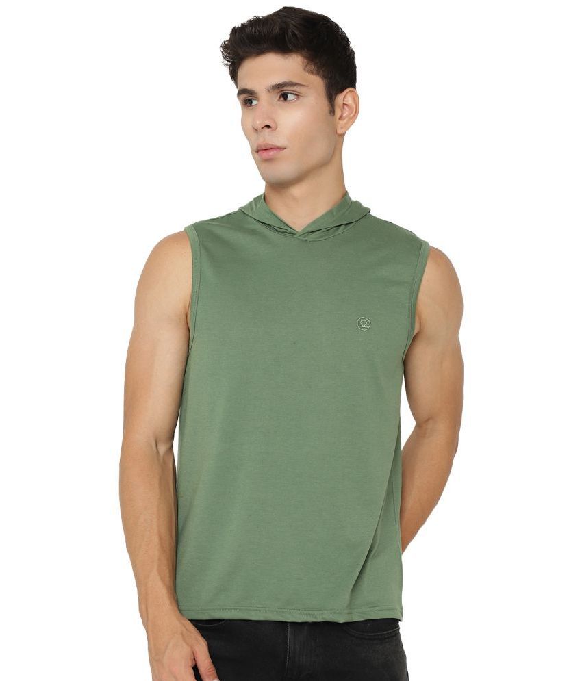     			Chkokko - Dark Green Cotton Blend Men's Vest ( Pack of 1 )