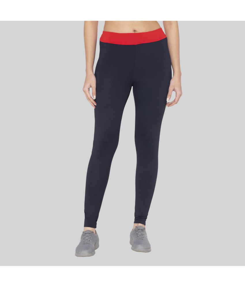     			Bodyactive - Navy Blue Polyester Women's Yoga Trackpants ( Pack of 1 )