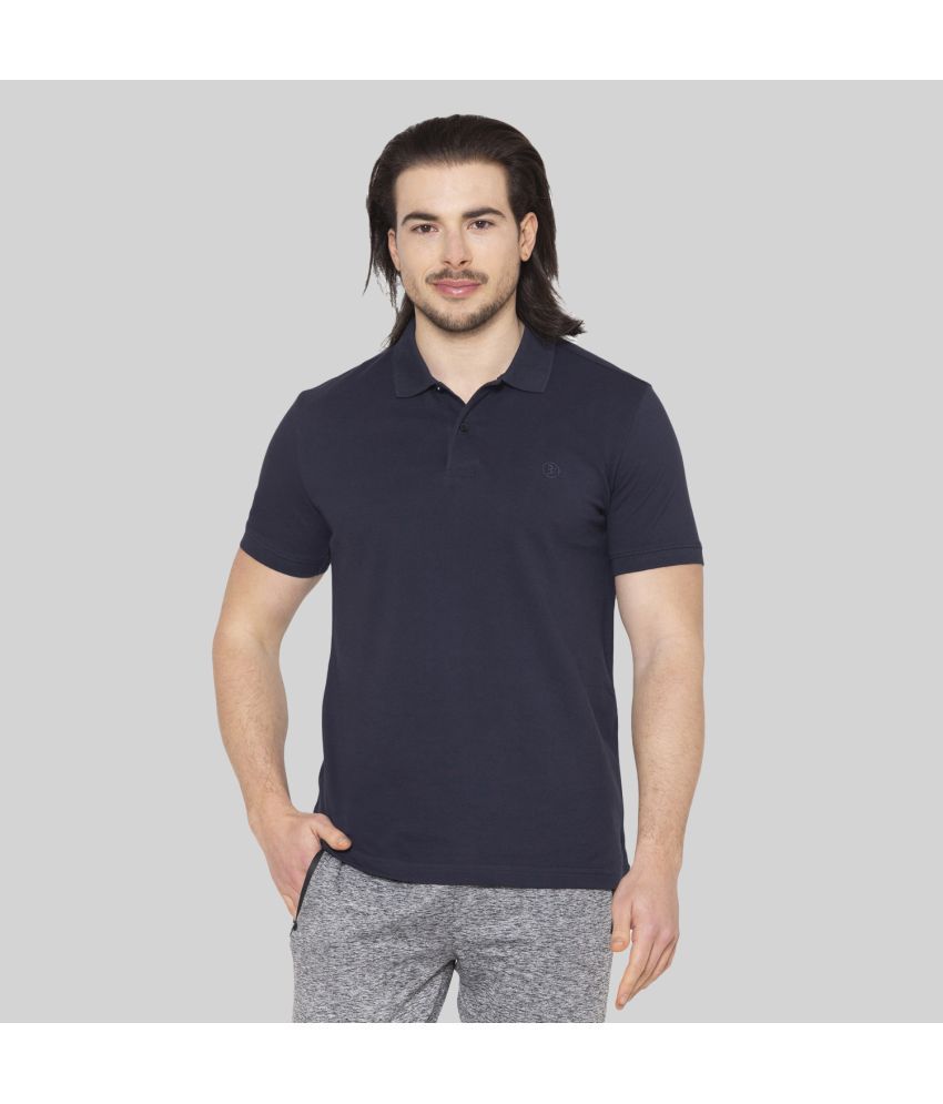     			Bodyactive - Navy Cotton Blend Regular Fit Men's Polo T Shirt ( Pack of 1 )