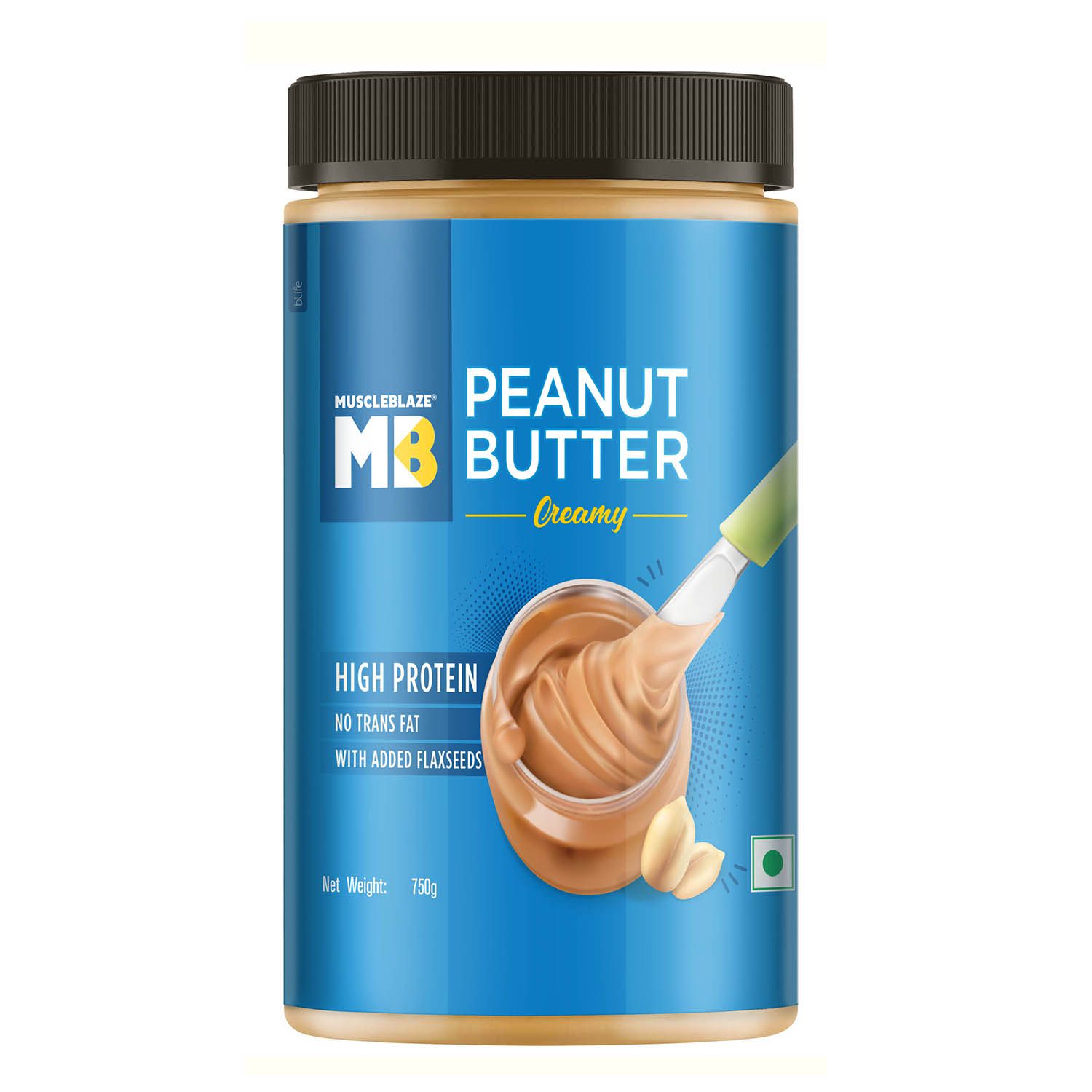 Muscleblaze Peanut Butter with Added Omega | No Oil Separation ( Creamy, 750g)