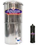 APEIRON STAINLESS STEEL WATER FILTER 1 CARBON CANDLE 16 litres Gravity Water Purifier