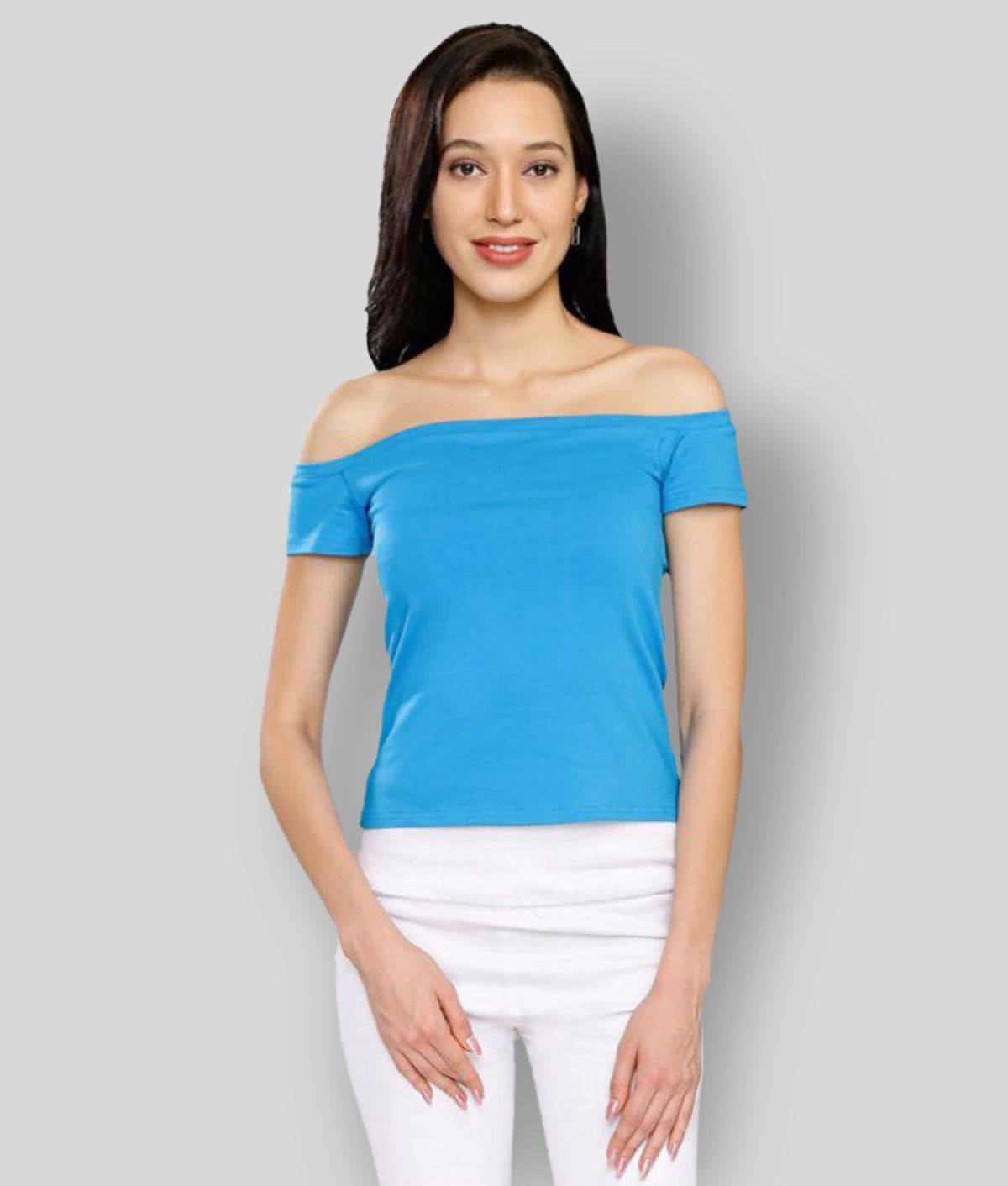     			Smarty Pants - Blue Cotton Blend Women's Regular Top ( Pack of 1 )