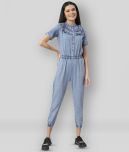 StyleStone - Light Blue Denim Regular Fit Women's Jumpsuit ( Pack of 1 )