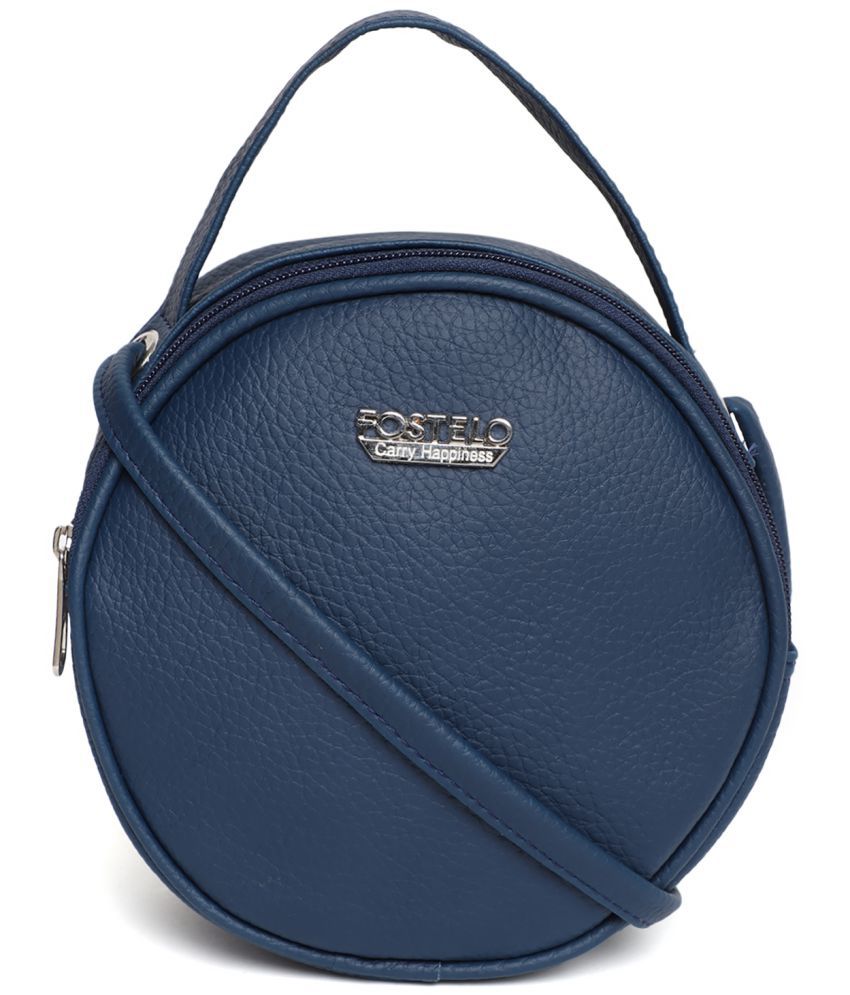     			Fostelo - Blue PU Sling Bag
