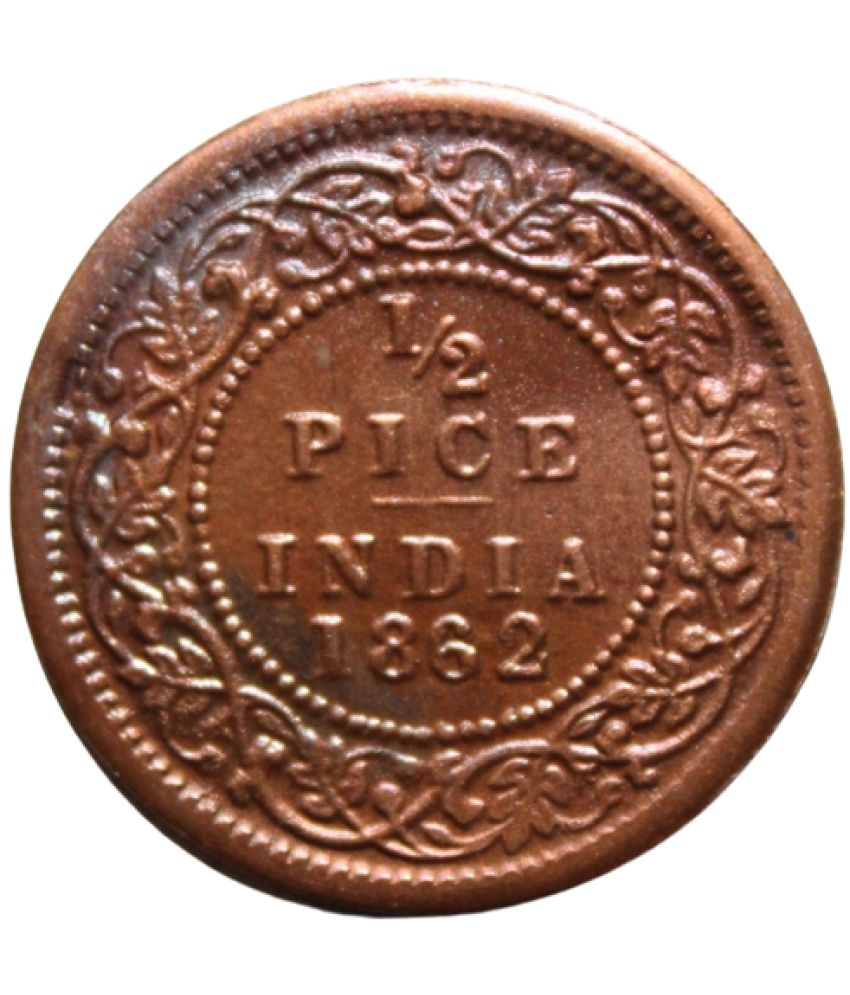     			newWay - 1/2 Pice (1862) 1 Numismatic Coins