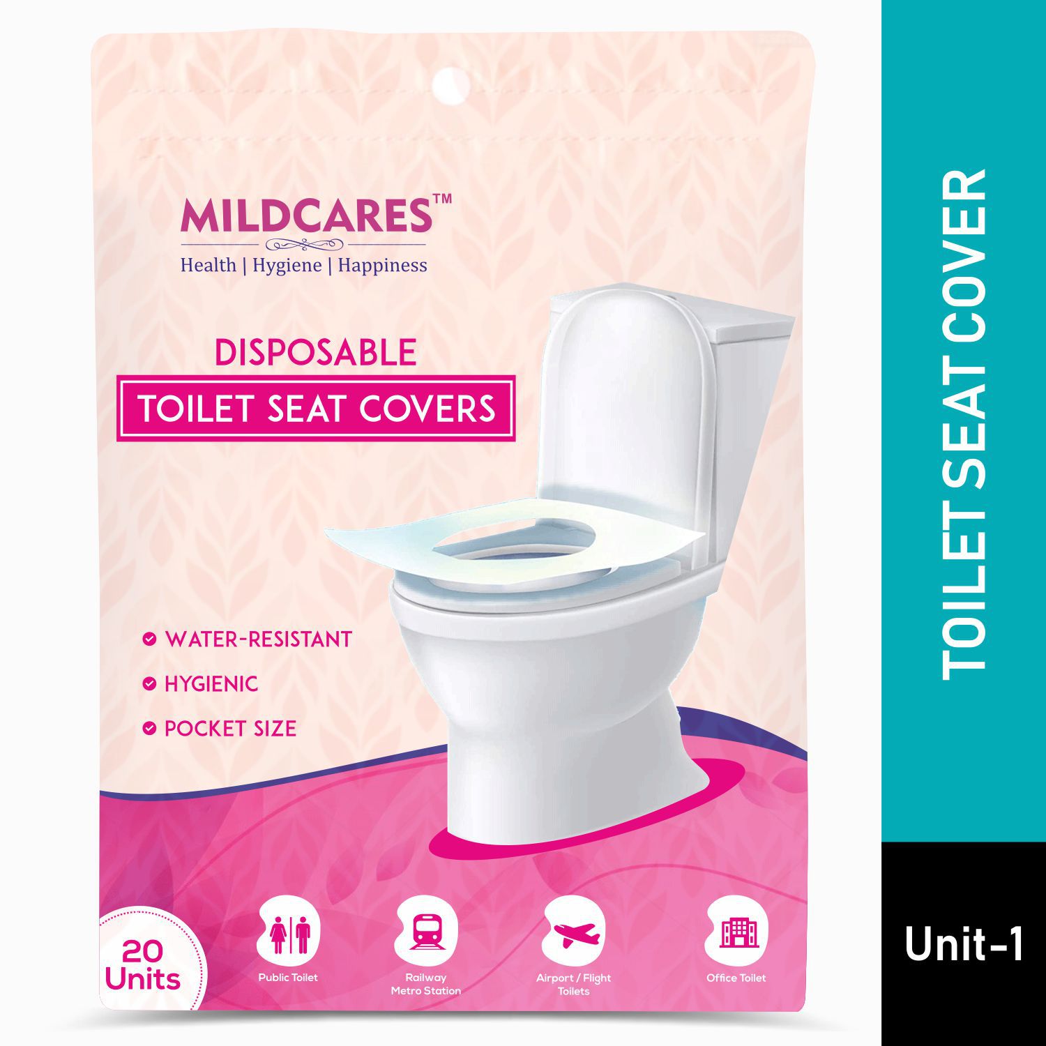 GynoCup Disposable Toilet Seat Covers| No Direct Contact with Unhygienic & Dirty Toilet Seats| Water-Resistant & Hygienic 