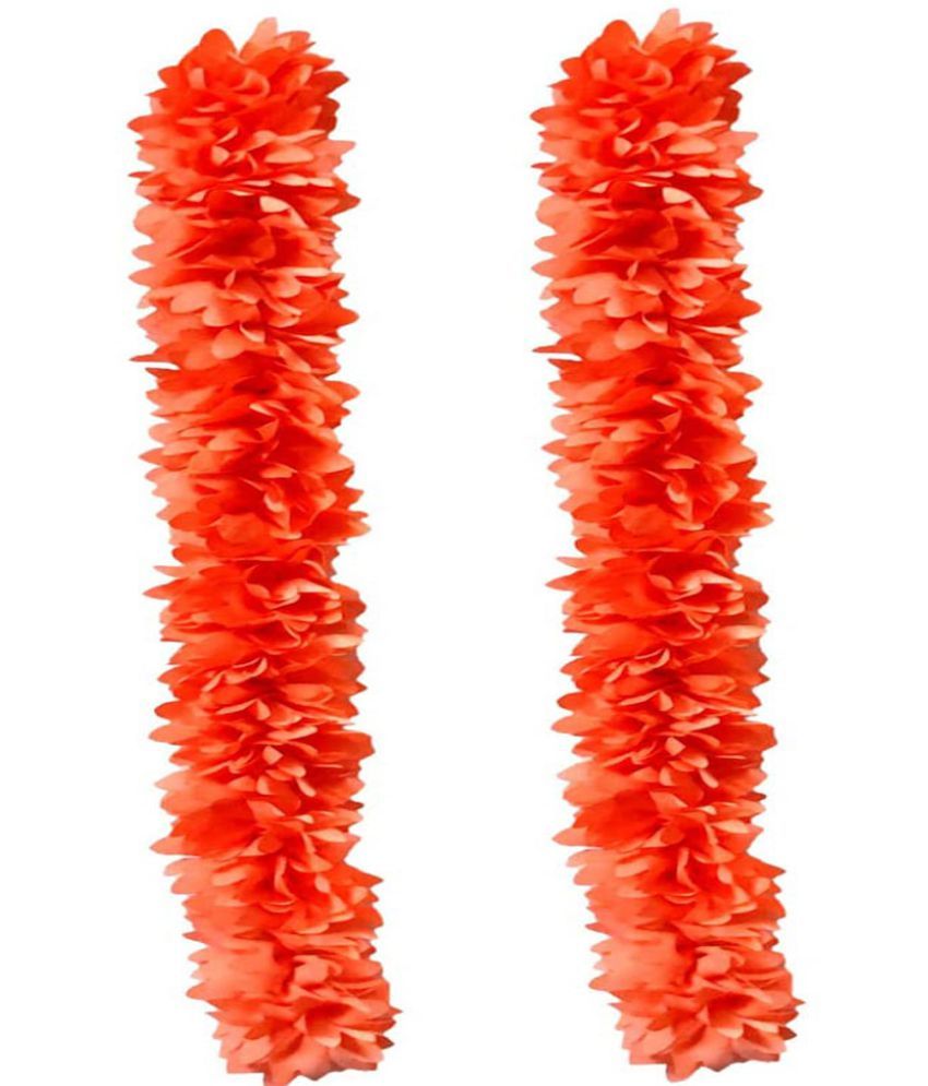     			Padmavathi Enterprises - Orange Jasmine Artificial Flower ( Pack of 2 )