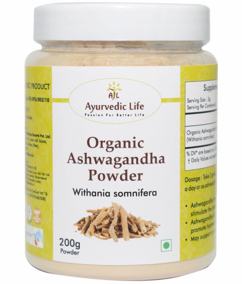     			Ayurvedic Life Organic Ashwagandha Powder 200 gm Pack Of 1