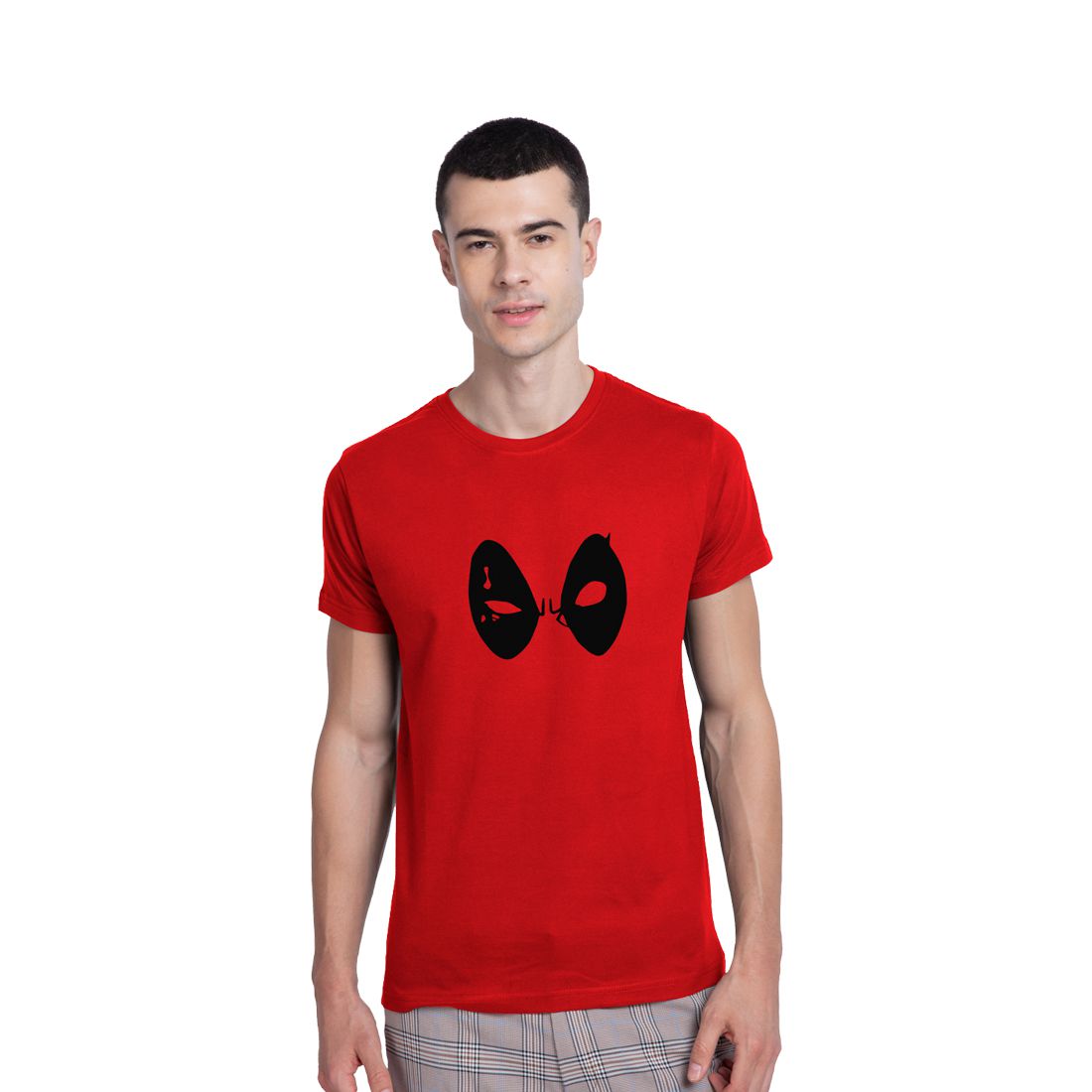     			Bewakoof - Cotton Regular Fit Red Men's T-Shirt ( Pack of 1 )