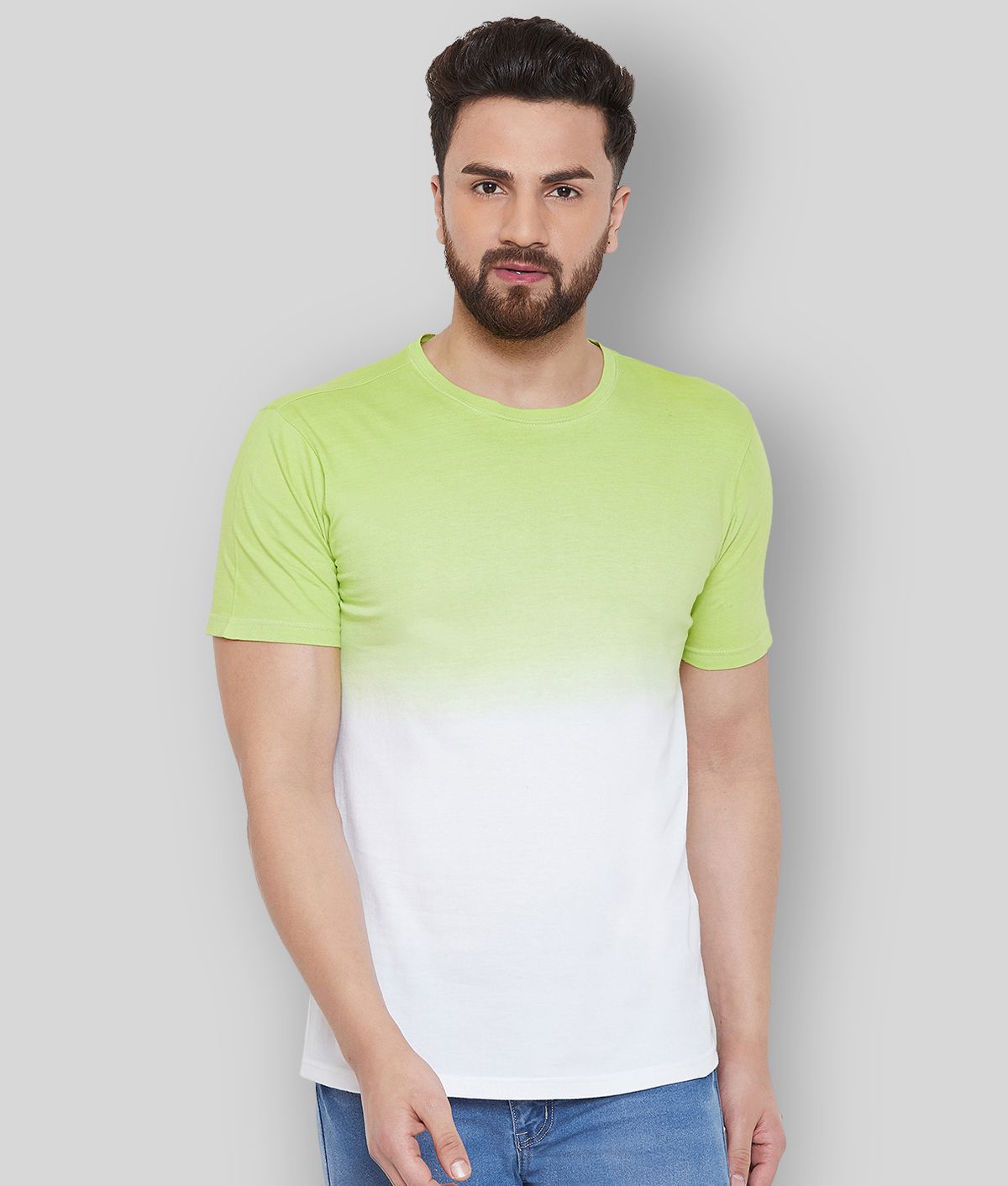     			Gritsones - Green Cotton Blend Regular Fit Men's T-Shirt ( Pack of 1 )