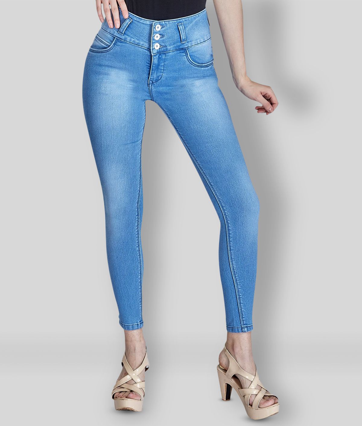     			Rea-lize - Light Blue Cotton Blend Women's Jeans ( Pack of 1 )