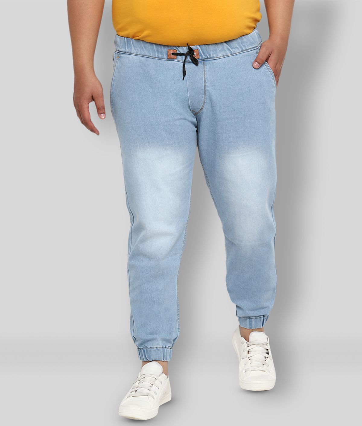 Urbano Plus - Light Blue Cotton Blend Regular Fit Men's Jeans ( Pack of 1 )