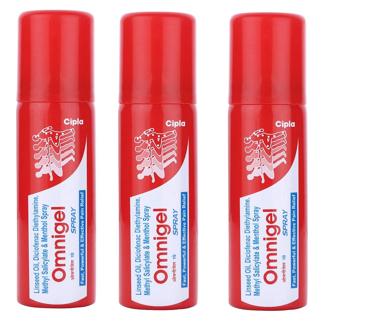     			Omni gel spray for pain relief 75gm each (Pack Of 3)