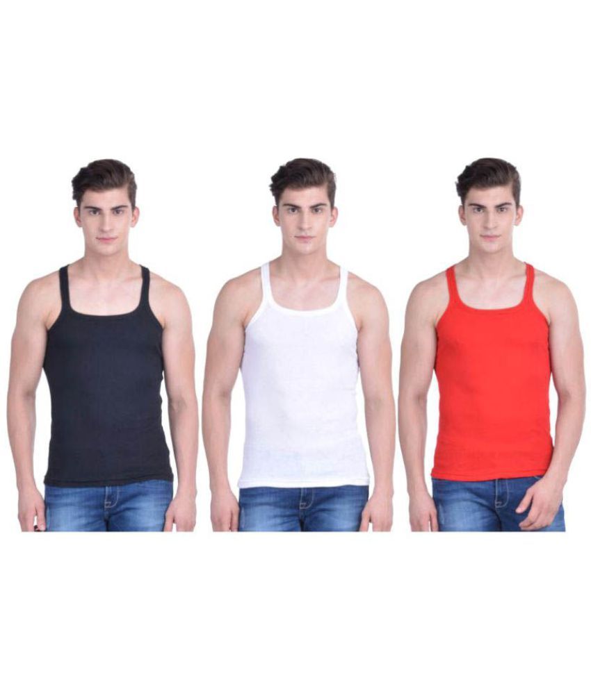     			Pack of 3 Dollar Bigboss Multicolor Cotton Blend Men's Vest