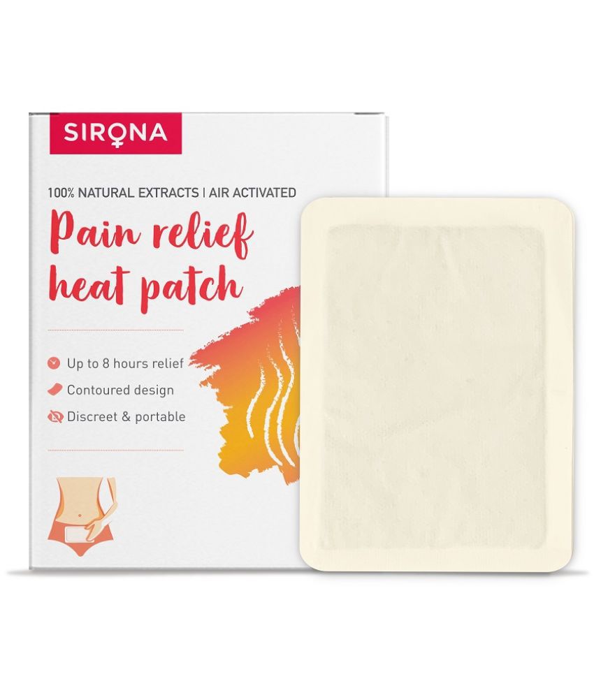     			Sirona Pain Relief Heat Patches - Pack of 3 | Patches for Period Pain & Menstrual Cramps | 100% Natural Ingredients & Portable |