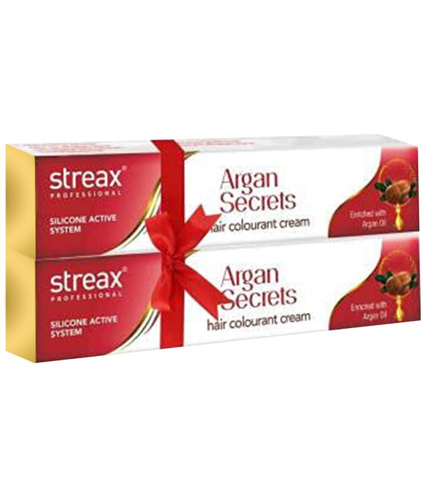 Streax Argan Secrets Permanent Hair Color Black Natural Black 1 90 g Pack  of 2: Buy Streax Argan Secrets Permanent Hair Color Black Natural Black 1  90 g Pack of 2 at Best Prices in India - Snapdeal