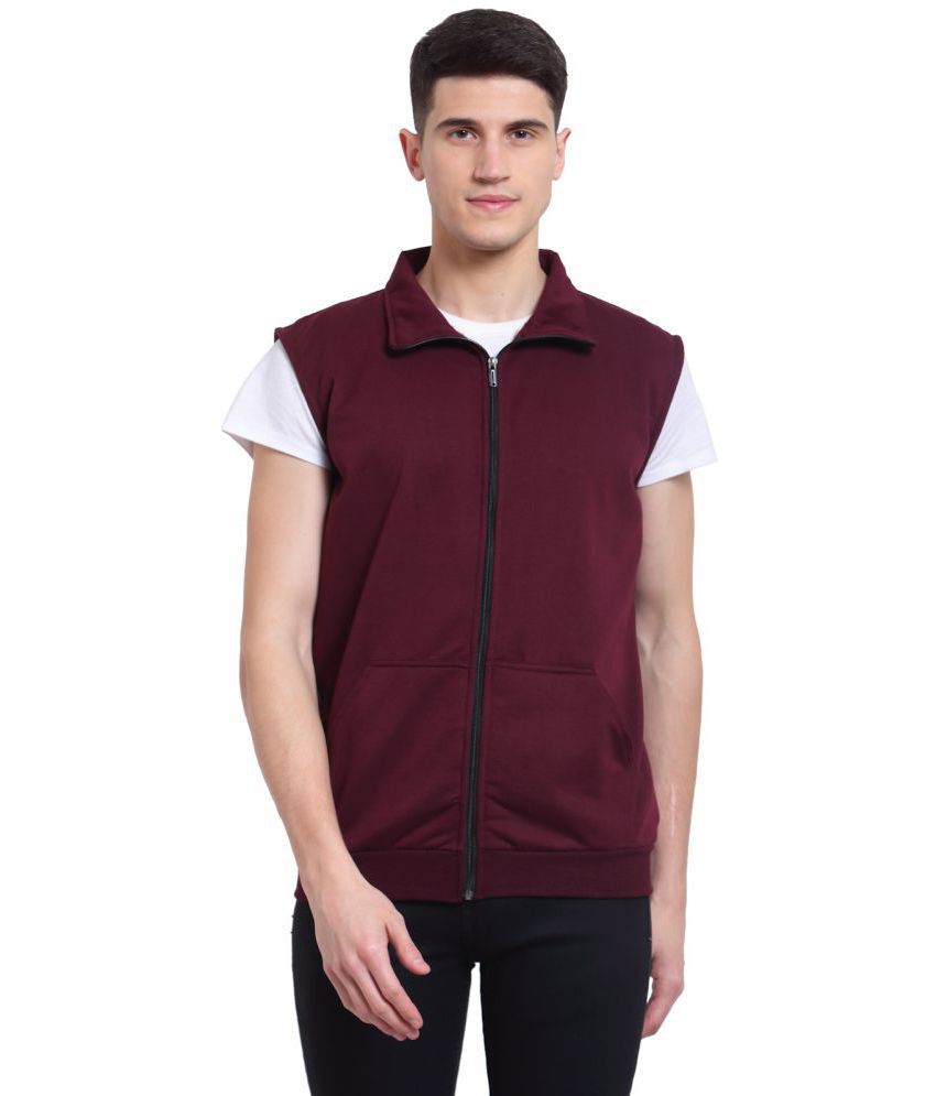     			Uzarus - Cotton Blend Relaxed Fit Maroon Men's Casual Jacket ( Pack of 1 )