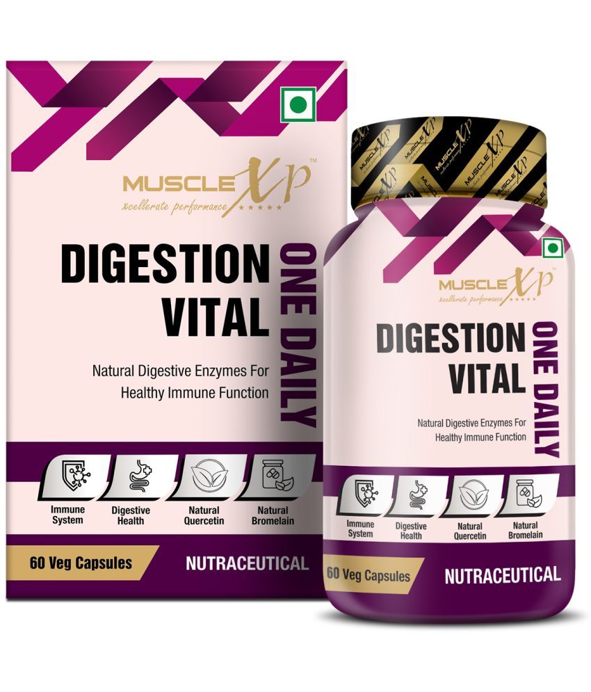     			MuscleXP Digestion Vital One Daily, Quercetin + Bromelain Natural Digestive Enzymes For Healthy Immune Function, 60 Veg Capsules